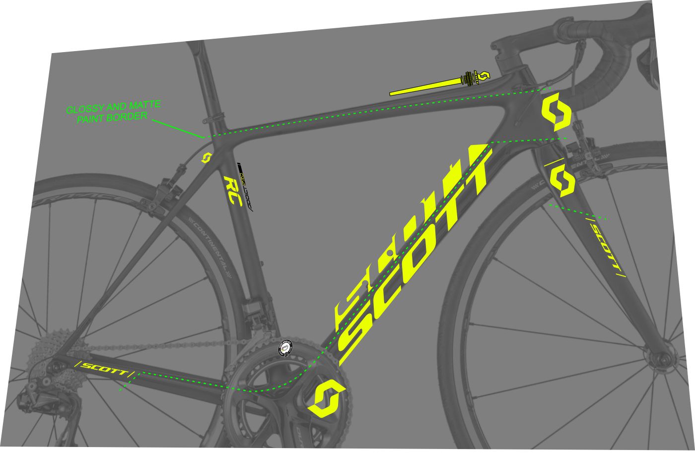 SCOTT Addict (2018) RC Frame Decal Set