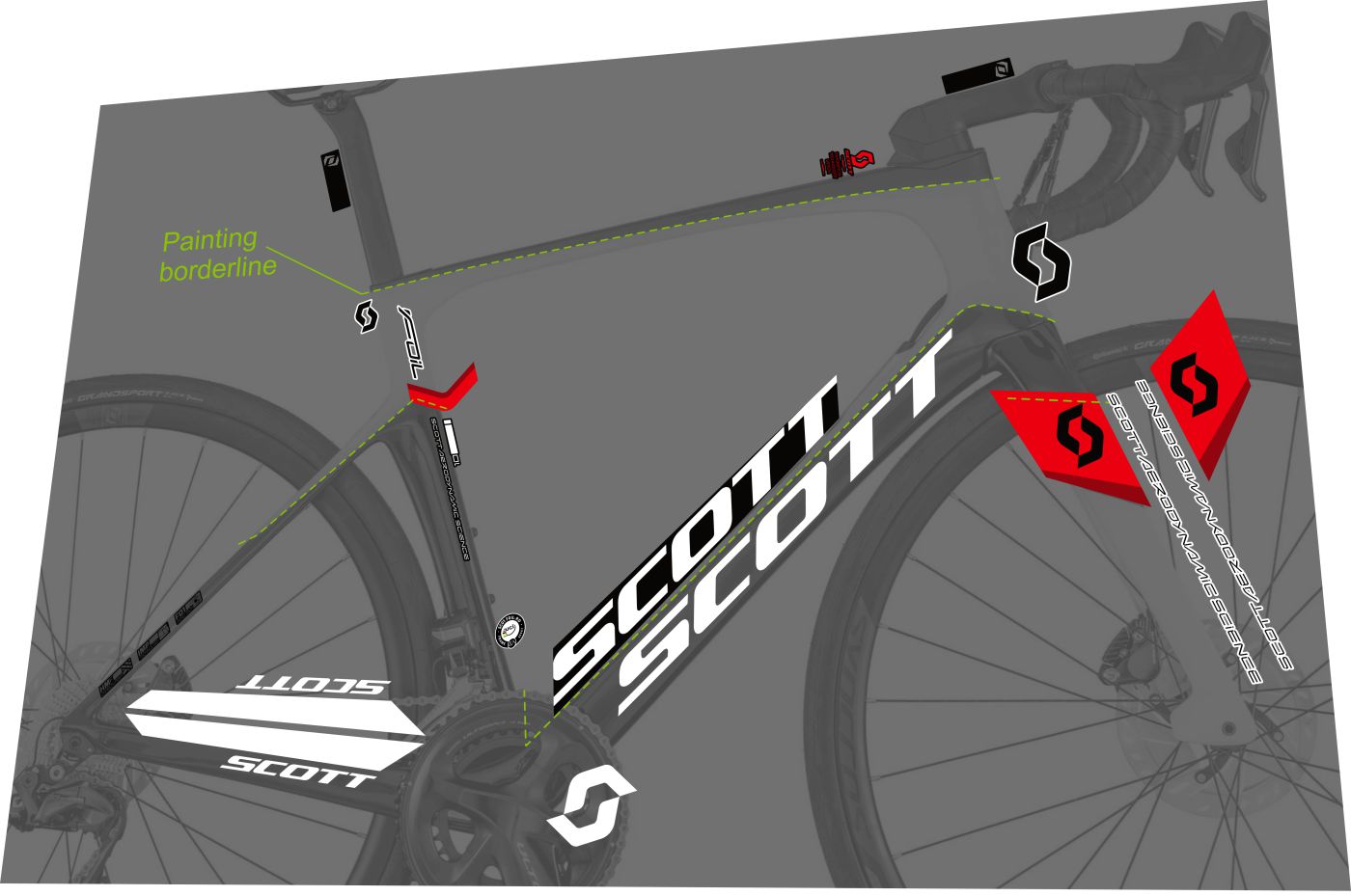 SCOTT Foil (2018) Frame Decal Set