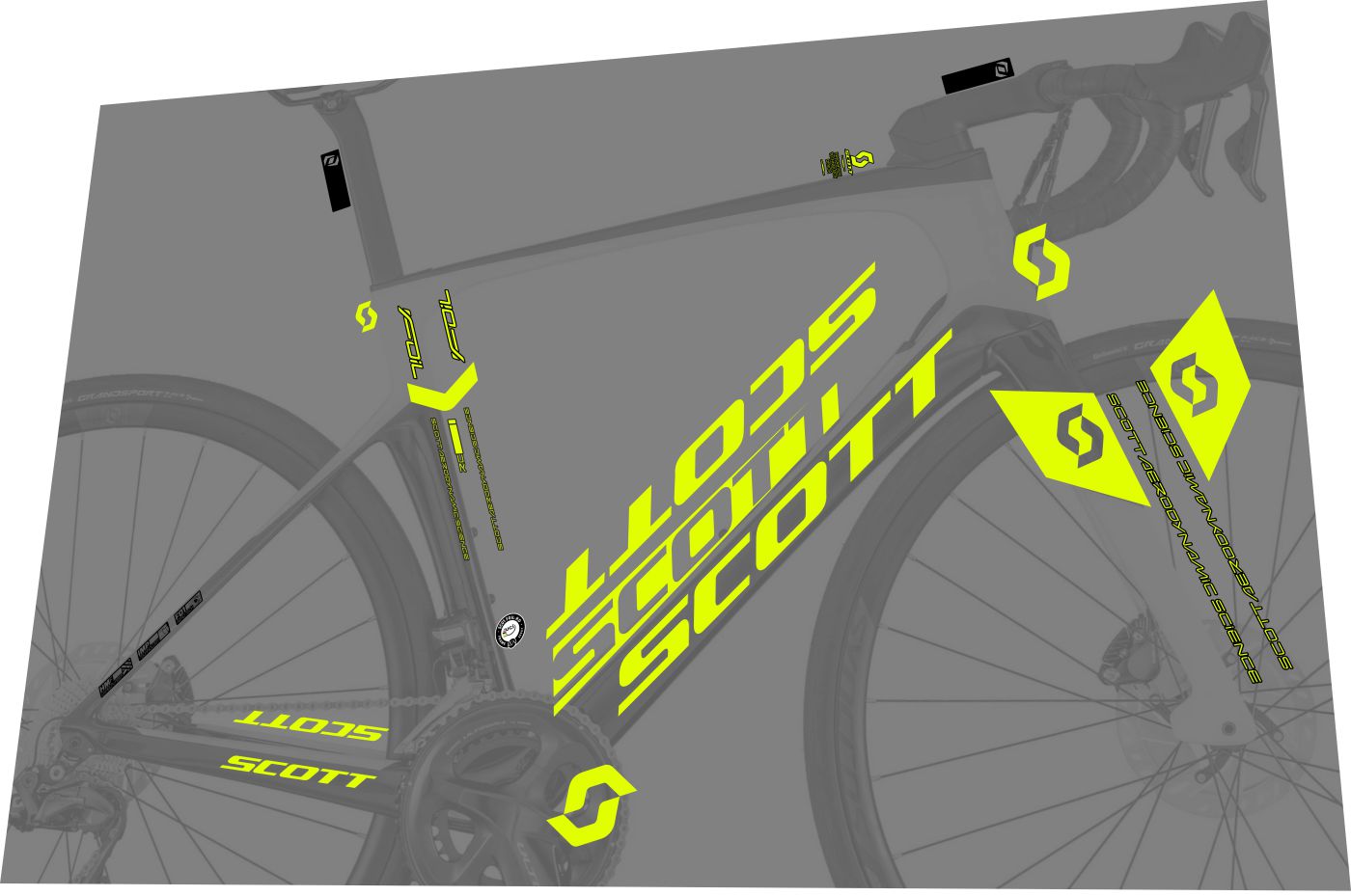 SCOTT Foil (2018) RC Frame Decal Set