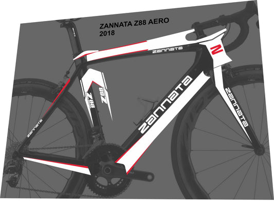 ZANNATA Z88 (2018) Aero Frame Decal Set - Bike Decal Replace