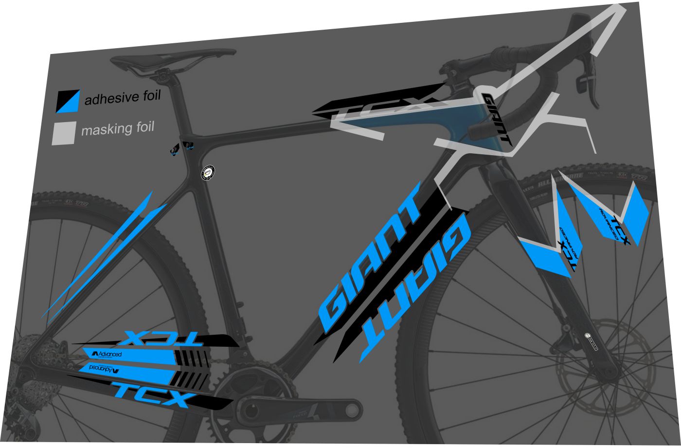 GIANT TCX Advanced (2016-2019) Frame Decal Set
