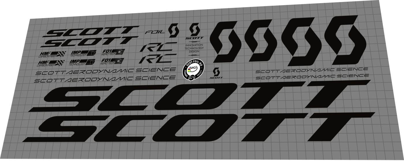 SCOTT Foil (2019) RC Frame Decal Set