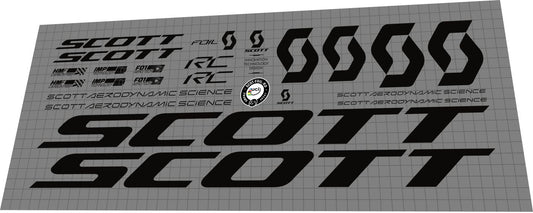 SCOTT Foil (2019) RC Frame Decal Set - Bike Decal Replace