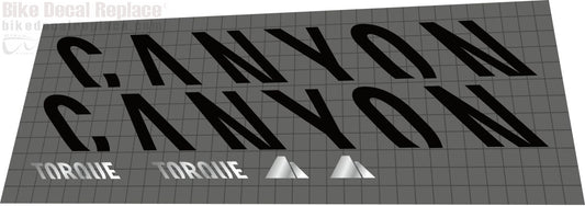 CANYON Torque (2020) CF Frame Decal Set - Bike Decal Replace