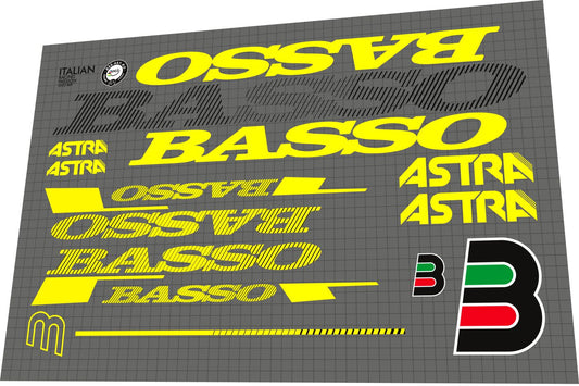 BASSO Astra (2015) Frame Decal Set - Bike Decal Replace