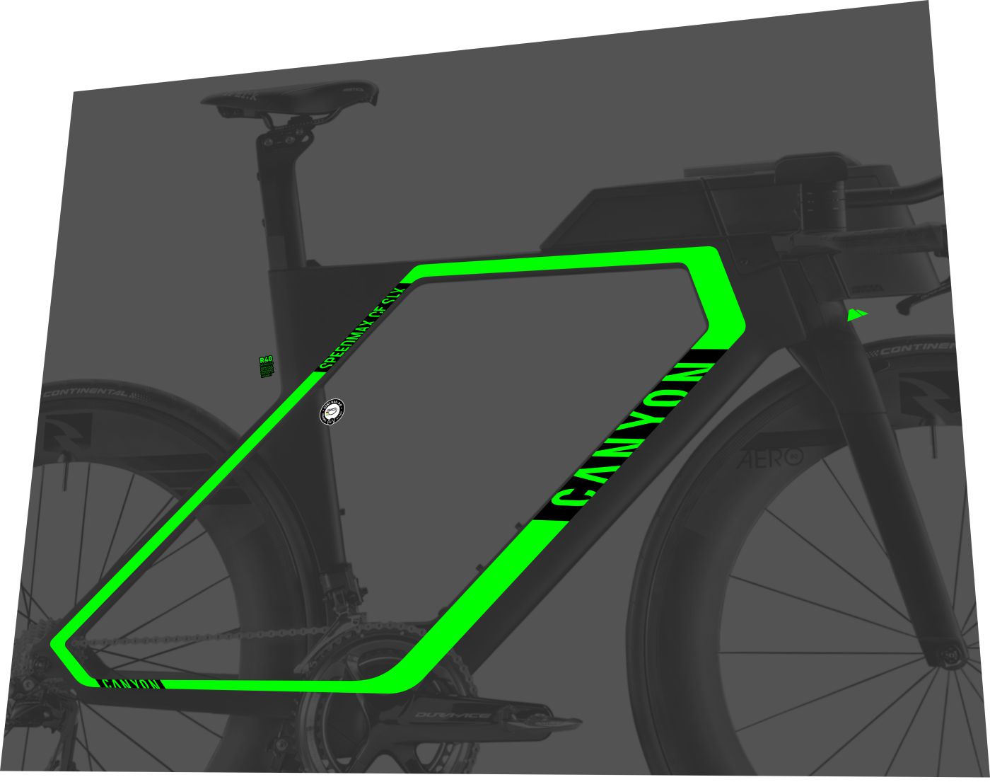 CANYON Speedmax (2017) CF SLX 9.0 Frame Decal Set - Bike Decal Replace