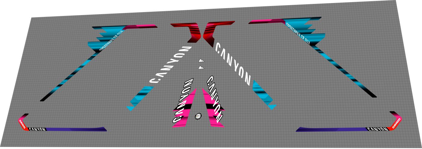 CANYON Speedmax (2017) CF SLX 9.0 Frame Decal Set - Bike Decal Replace