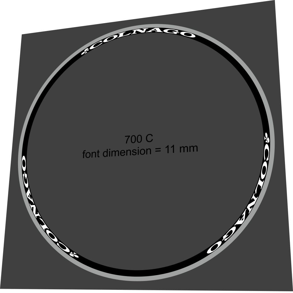 COLNAGO 700C Rim Decal Set - Bike Decal Replace