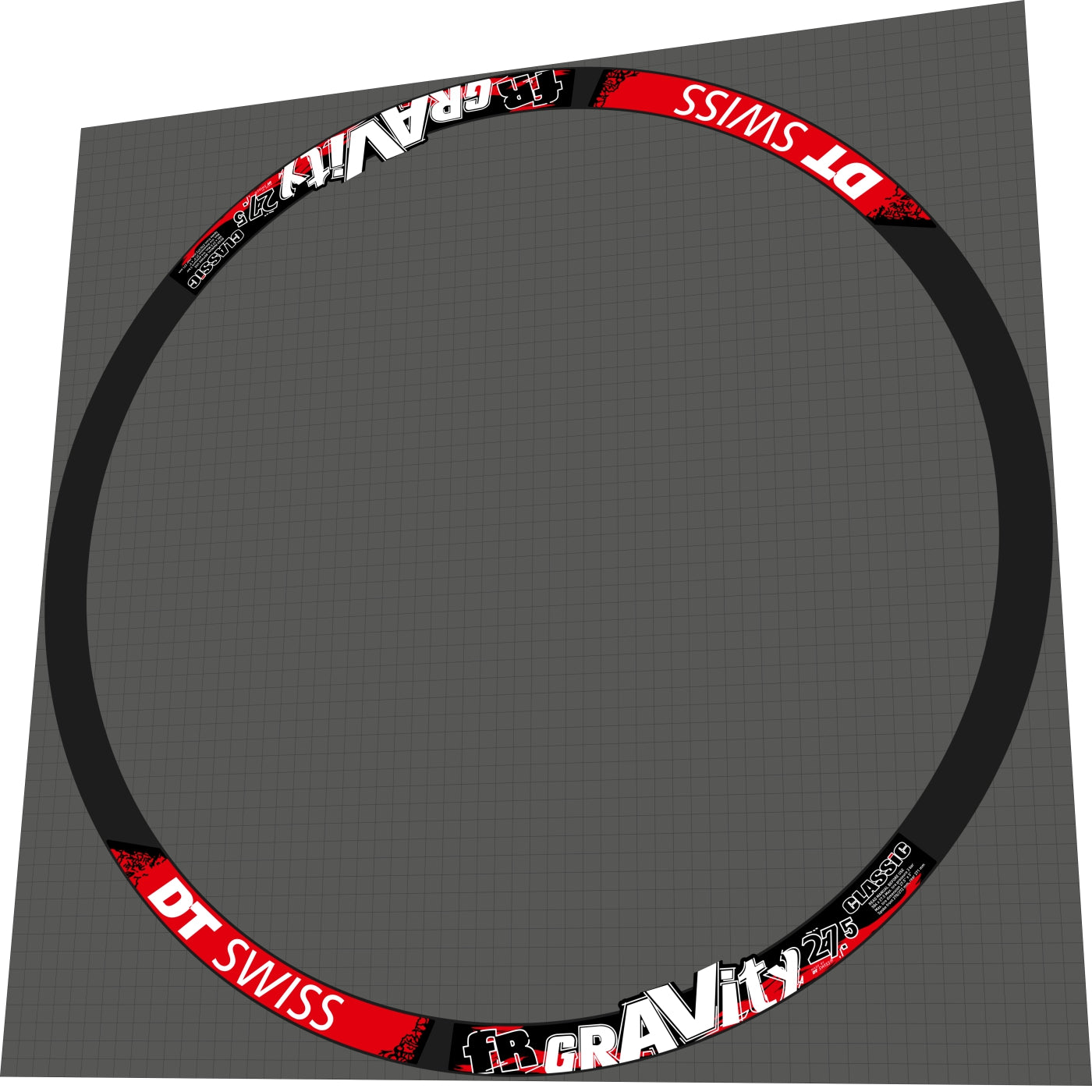 DT SWISS FR Gravity 27,5 Rim Decal Set - Bike Decal Replace