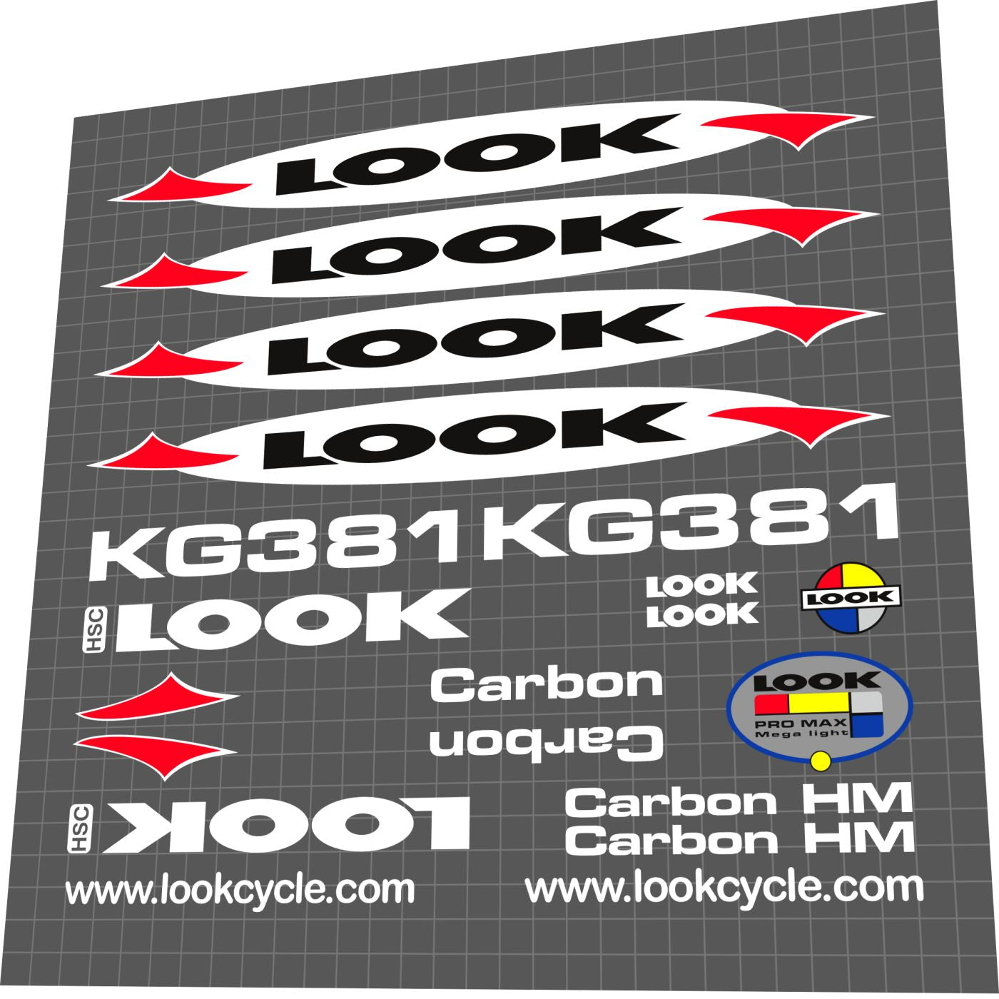 LOOK KG 381 (2004) Frame Decal Set