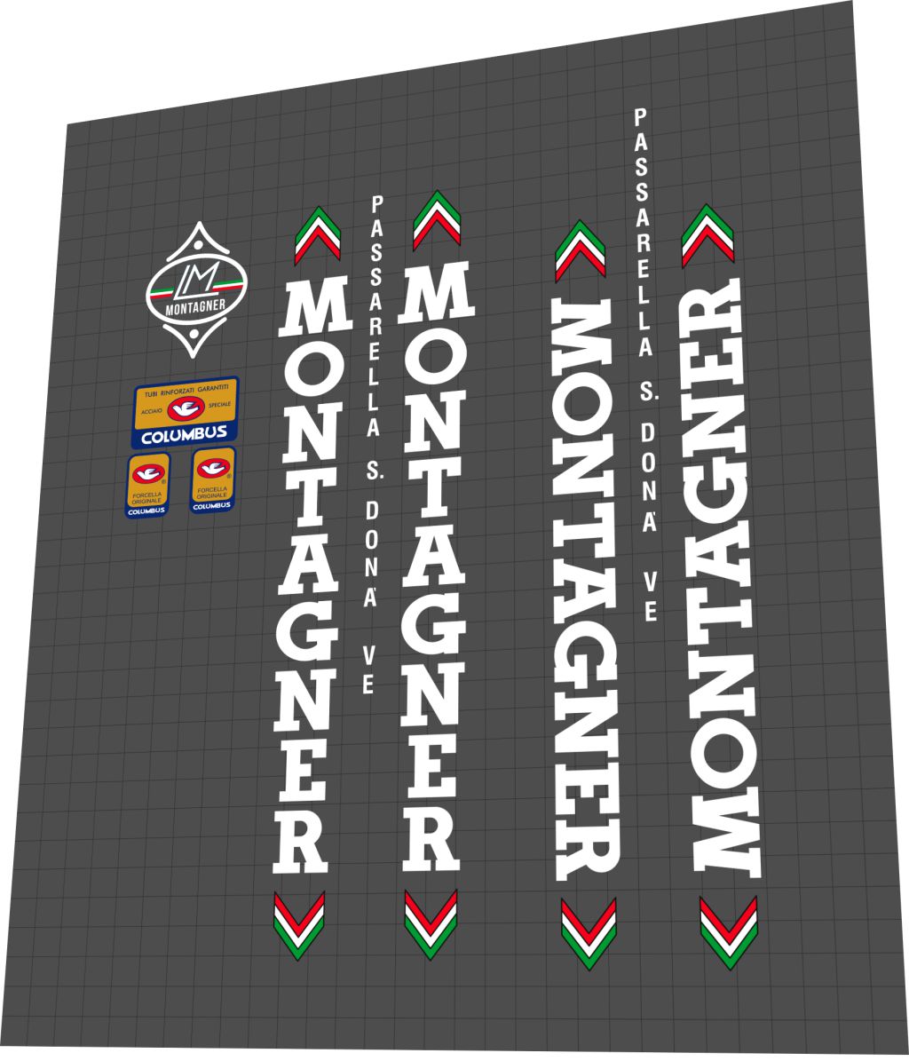 MONTAGNER Passarella S. Dona VE Frame Decal Set - Bike Decal Replace