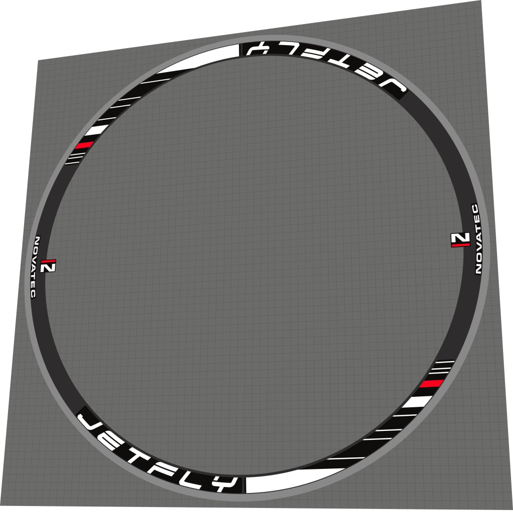 NOVATEC Jetfly 700C 32mm Rim Decal Set - Bike Decal Replace