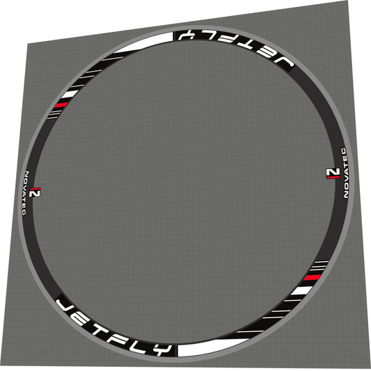 NOVATEC Jetfly 700C 32mm Rim Decal Set - Bike Decal Replace