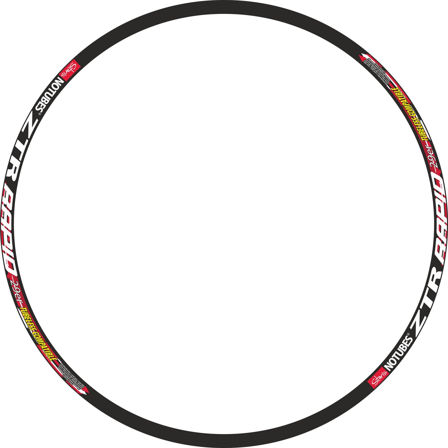 STAN'S NOTUBES ZTR Rapid Rim Decal Set - Bike Decal Replace