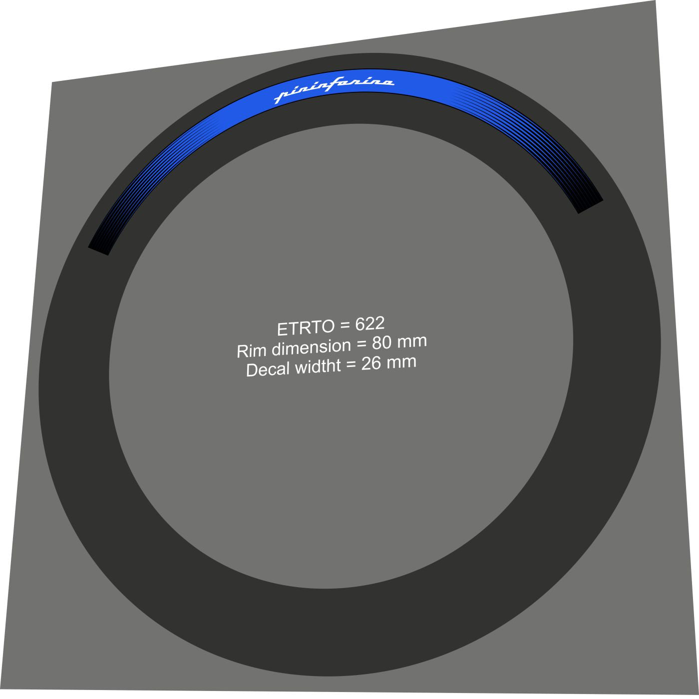 PININFARINA Rim Decal Set - Bike Decal Replace
