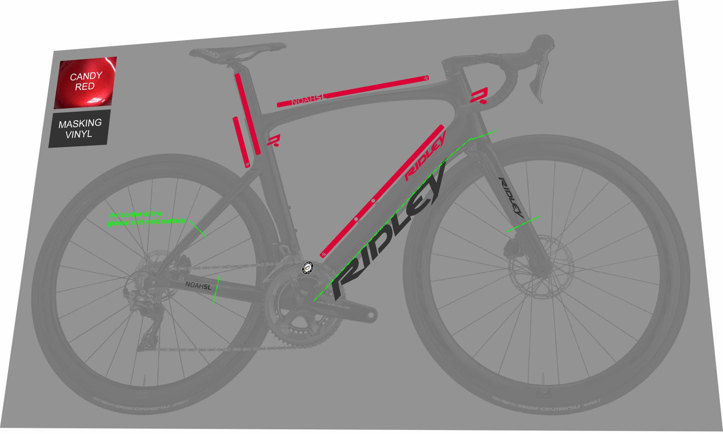 RIDLEY Noah (2017) SL Frame Decal Set - Bike Decal Replace