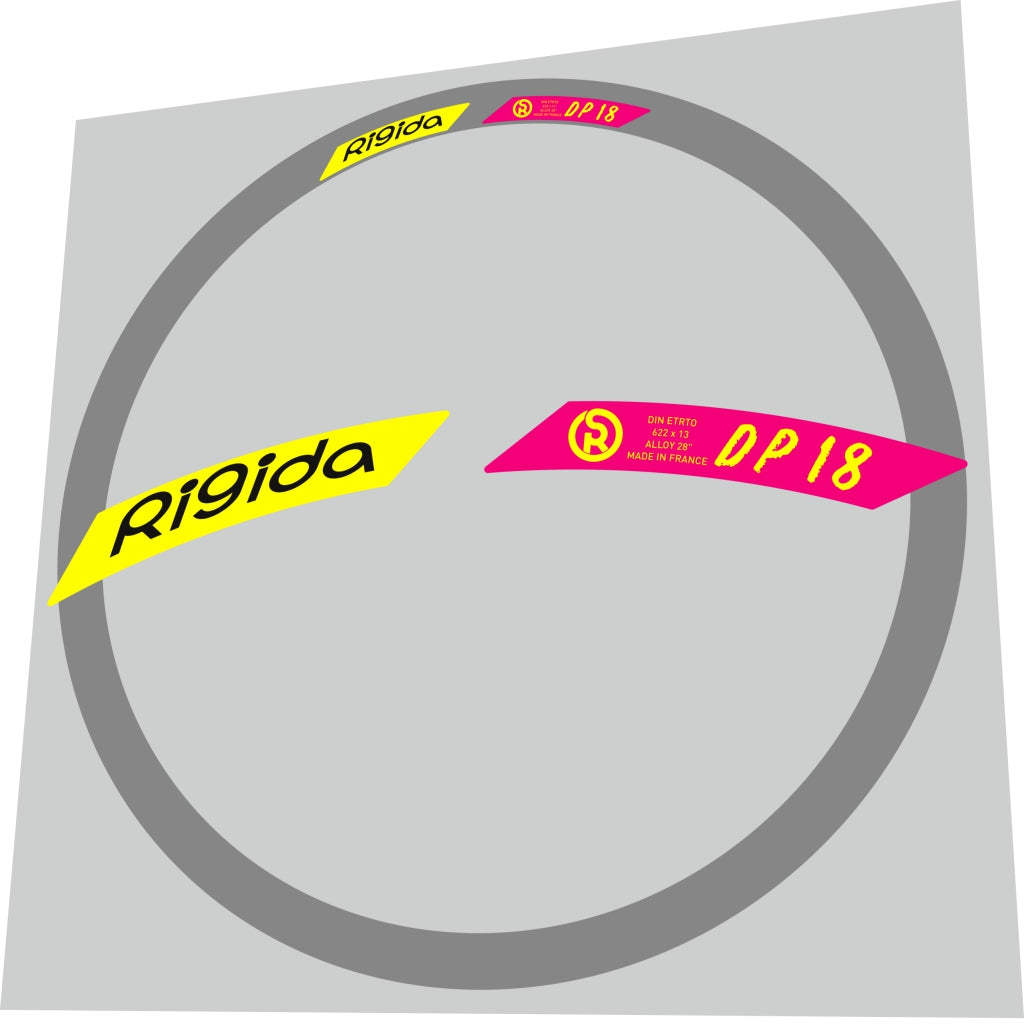 RIGIDA DP 18 (1980s) Rim Decal Set