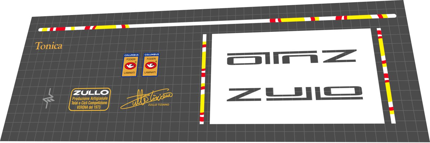 ZULLO Tonica (1980s) Frame Decal Set