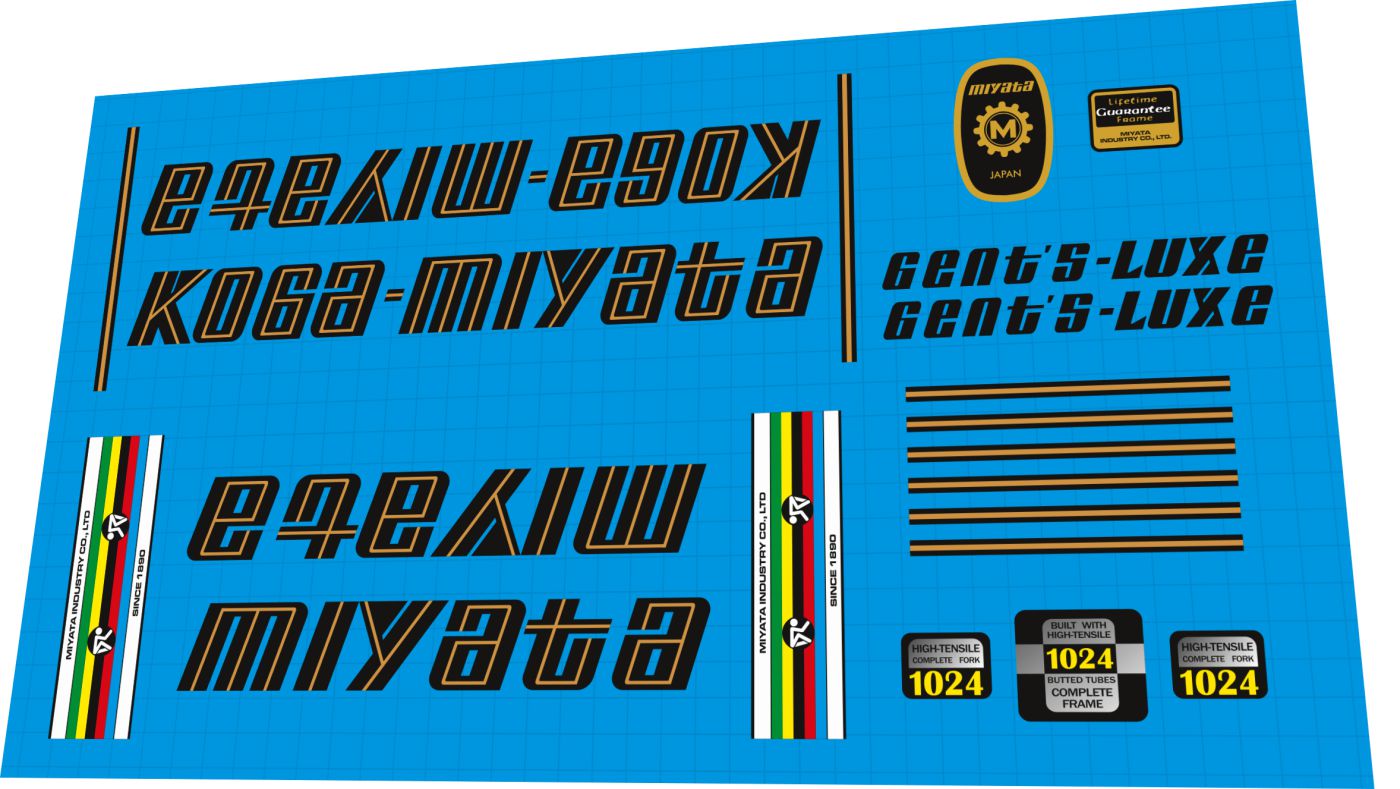 KOGA MIYATA Gents Luxe (1978) Frame Decal Set