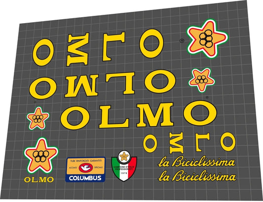 OLMO La Biciclissima (1978) Frame Decal Set - Bike Decal Replace