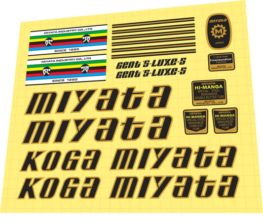 KOGA MIYATA Gents Luxe S (1979) Frame Decal Set
