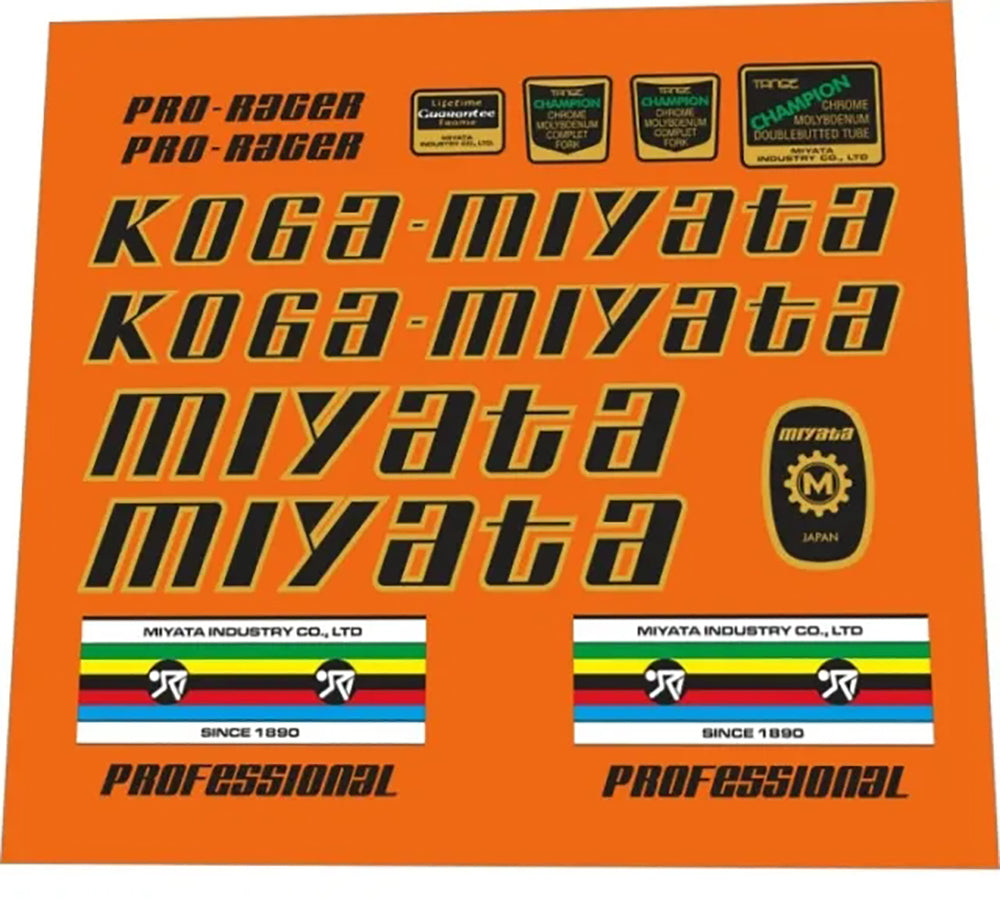 KOGA MIYATA Pro Racer (1979) Frame Decal Set