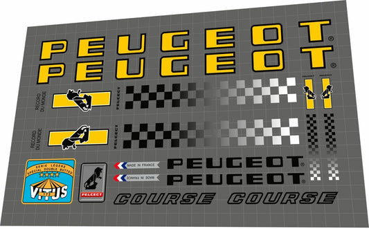 PEUGEOT Course (1980s) Frame Decal Set - Bike Decal Replace