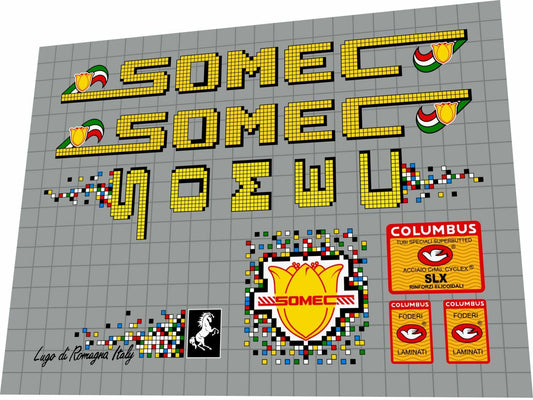 SOMEC Air Super Record (1980s) Frame Decal Set - Bike Decal Replace