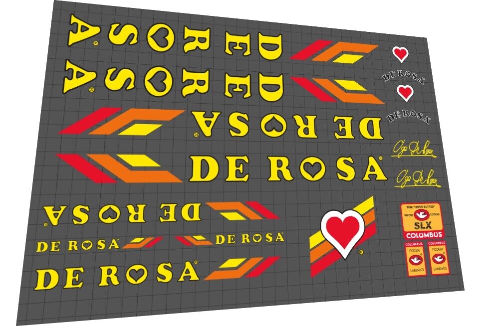 DE ROSA Professional (1980s) Sammontana Frame Decal Set - Bike Decal Replace