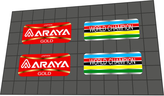 ARAYA 16B Gold World Champion (1982) Rim Decal Set