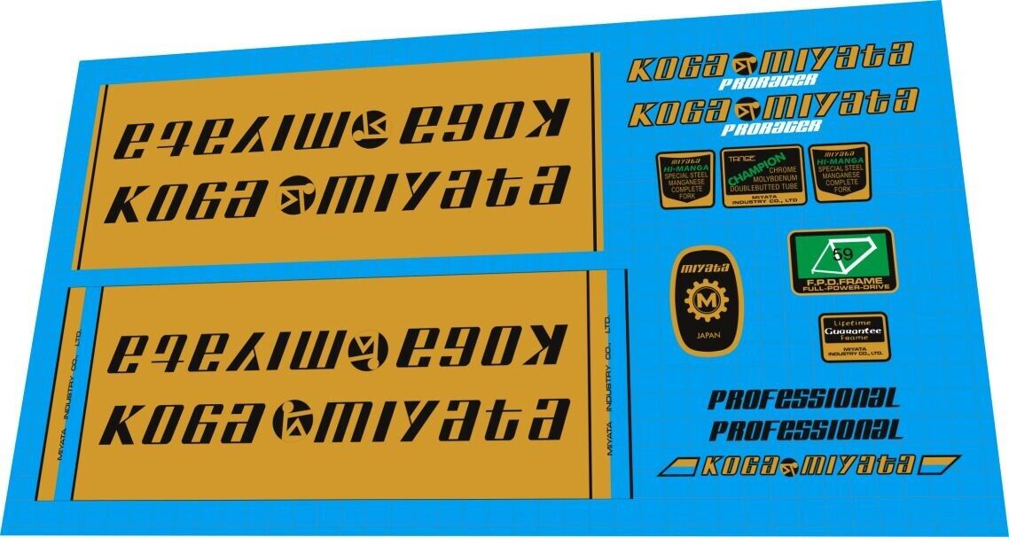 KOGA MIYATA Pro Racer (1982) Frame Decal Set
