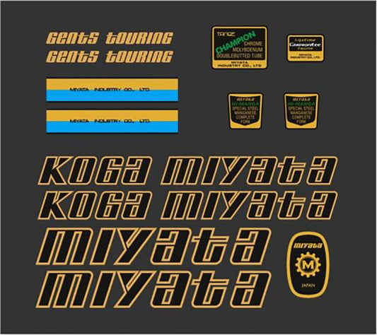 KOGA MIYATA Gents Touring (1982) Frame Decal Set