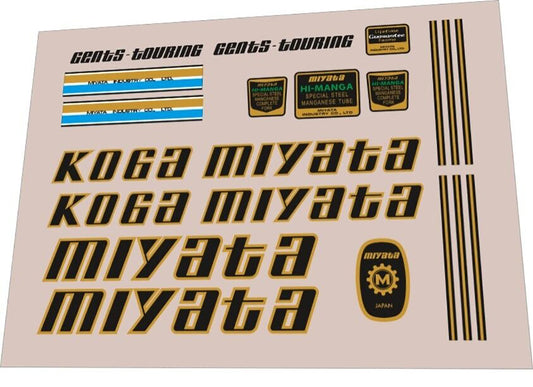 KOGA MIYATA Gents Touring (1983) Frame Decal Set