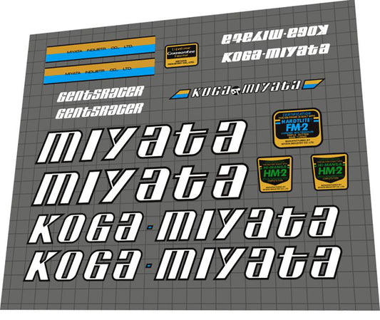 KOGA MIYATA Gents Racer (1983) Frame Decal Set