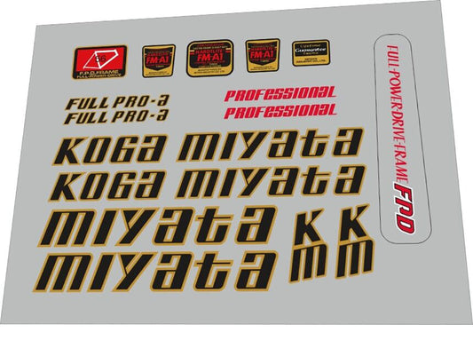 KOGA MIYATA Full Pro A (1984) Frame Decal Set