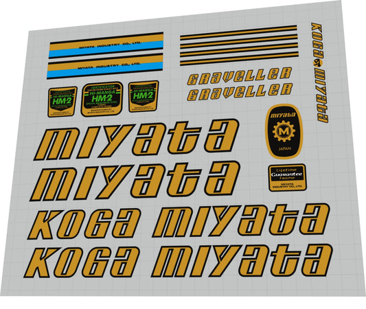 KOGA MIYATA Graveller (1985) Frame Decal Set