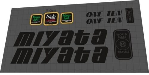 MIYATA One Ten (1985) Frame Decal Set - Bike Decal Replace