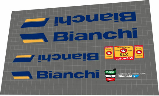 BIANCHI Specialissima (1987) X4 Argentin Frame Decal Set - Bike Decal Replace