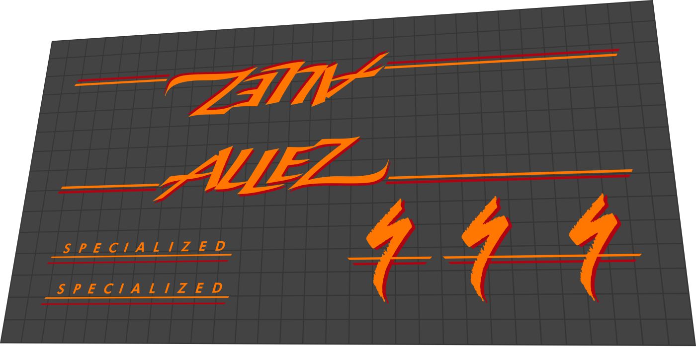 SPECIALIZED Allez SE (1987) Frame Decal Set