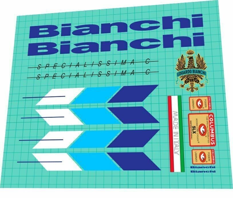 BIANCHI Specialissima (1987) C Frame Decal Set
