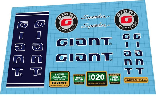 GIANT Speeder (1980s) Frame Decal Set - Bike Decal Replace