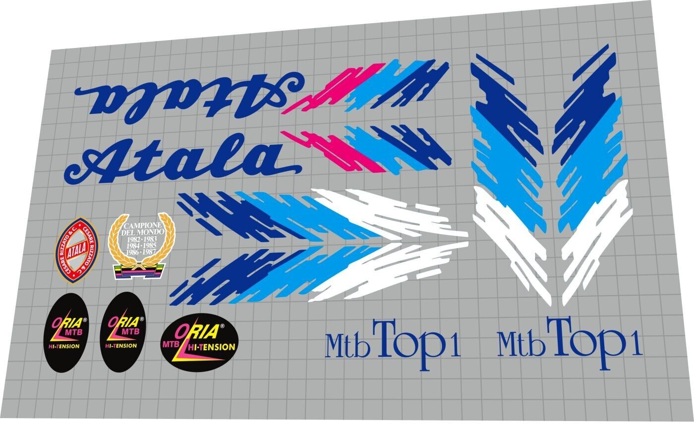 ATALA Mtb(1988) Top 1 Frame Decal Set - Bike Decal Replace