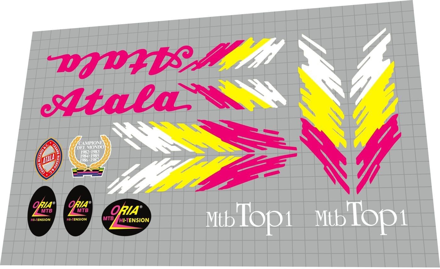 ATALA Mtb(1988) Top 1 Frame Decal Set - Bike Decal Replace
