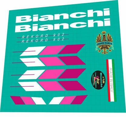 BIANCHI Rekord (1988) 902 Frame Decal Set - Bike Decal Replace