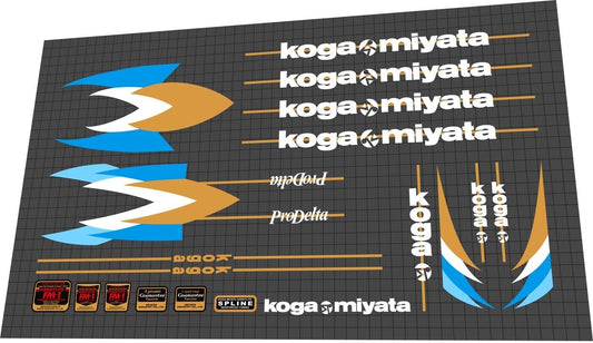 KOGA MIYATA Pro Delta (1988) Frame Decal Set - Bike Decal Replace