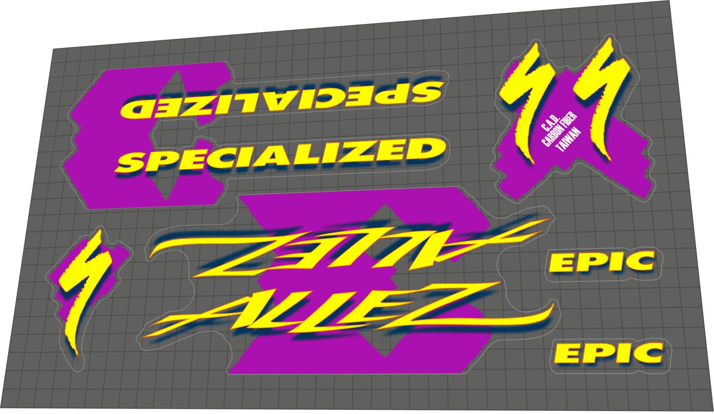 SPECIALIZED Allez Epic (1988-1989) Frame Decal Set