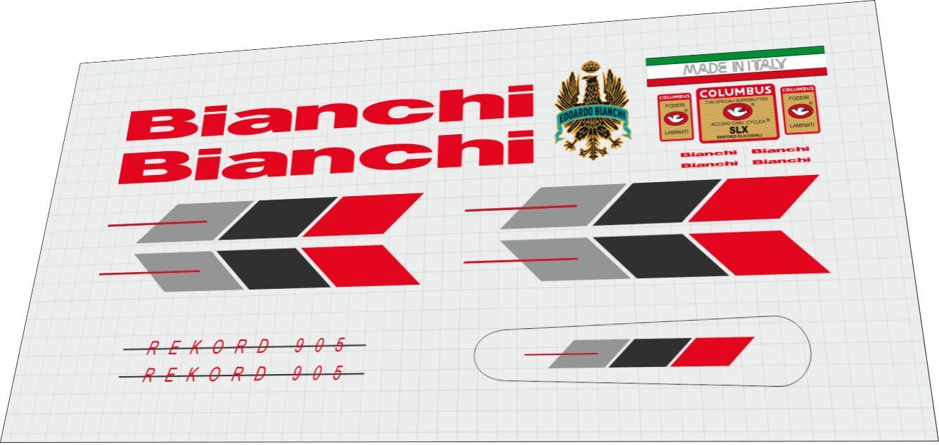 BIANCHI Rekord (1988) 905 Frame Decal Set