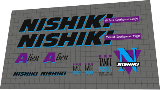 NISHIKI Alien (1989) Frame Decal Set - Bike Decal Replace