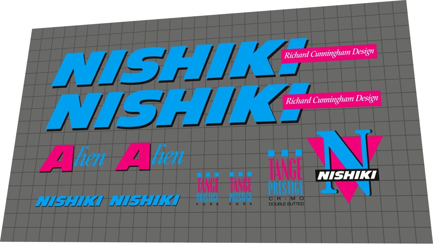 NISHIKI Alien (1989) Frame Decal Set - Bike Decal Replace