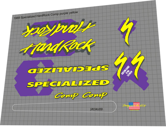 SPECIALIZED HardRock (1988-1989) Comp Frame Decal Set